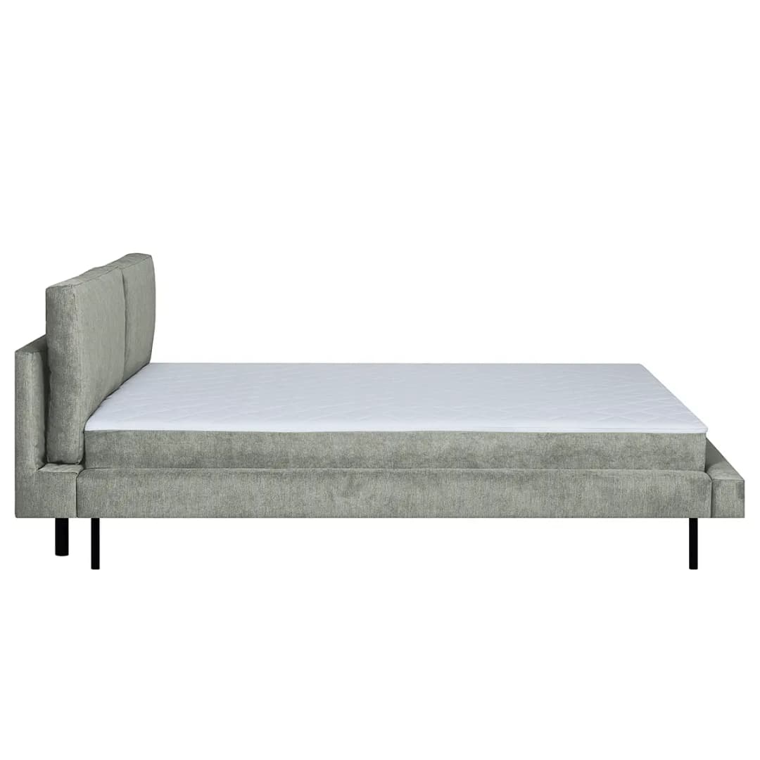 Polsterbett Manu 160 x 200cm Microfaser Orela Grau | Grau