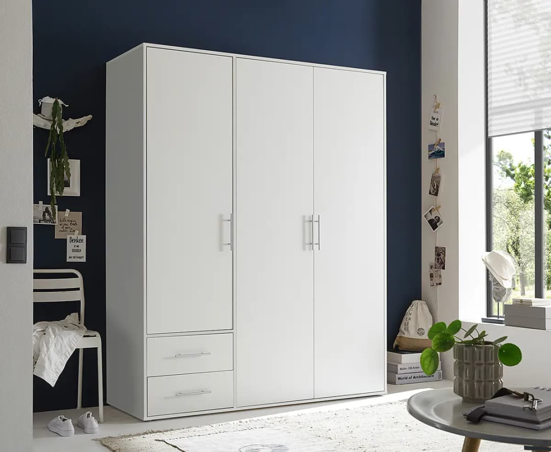 Drehtürenschrank Zajak | Weiß