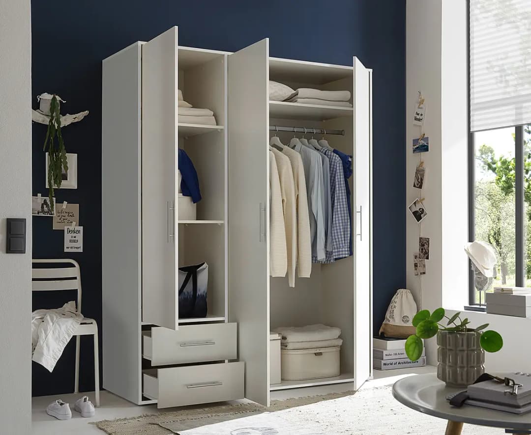 Drehtürenschrank Zajak | Weiß
