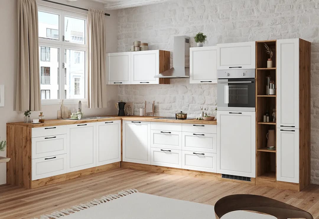 Eckunterschrank Meran | Weiß