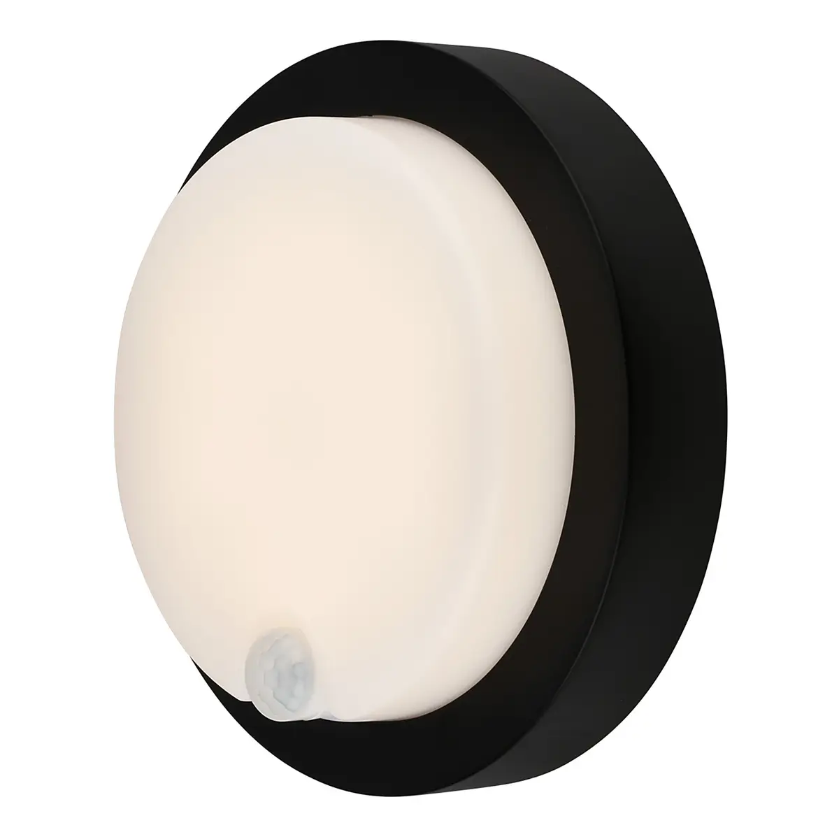 LED-Wandleuchte Presigo Ø 17cm Schwarz/Schwarz | Schwarz