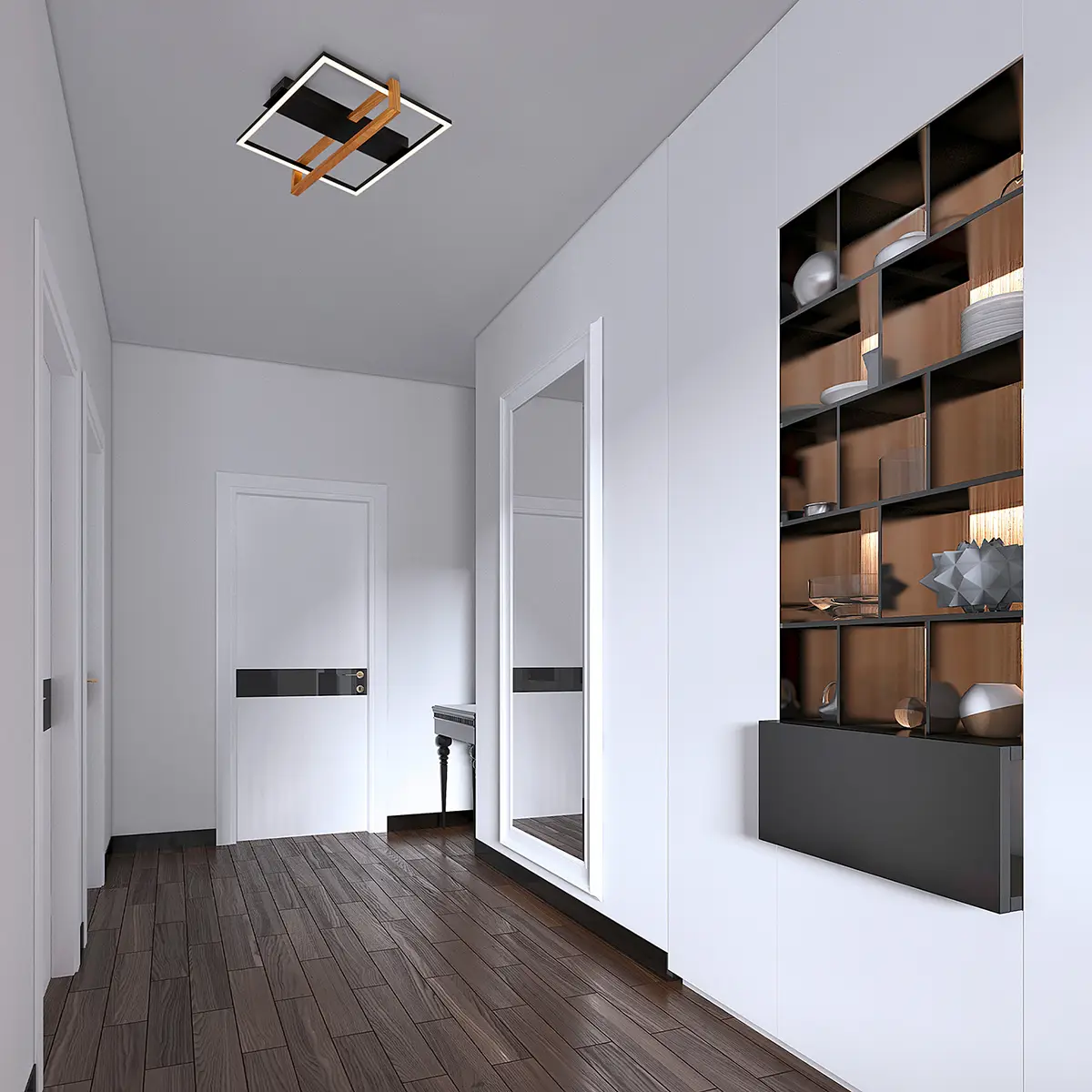 LED-Deckenleuchte Seramena | Schwarz