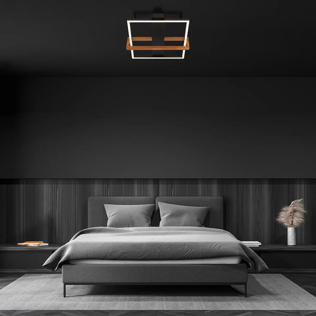 LED-Deckenleuchte Seramena | Schwarz