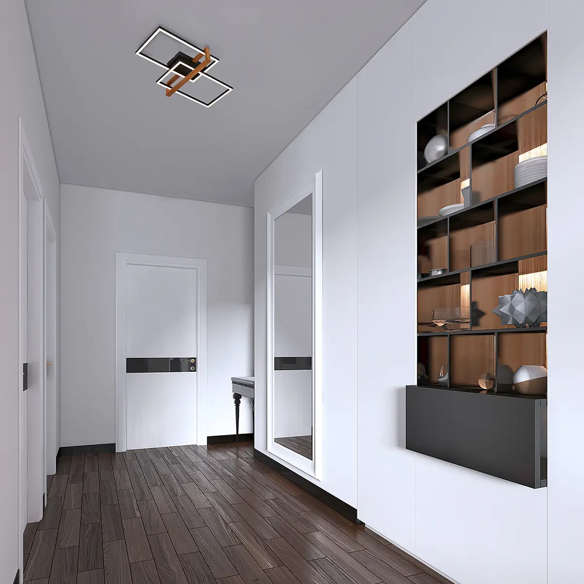 LED-Deckenleuchte Seramena | Schwarz