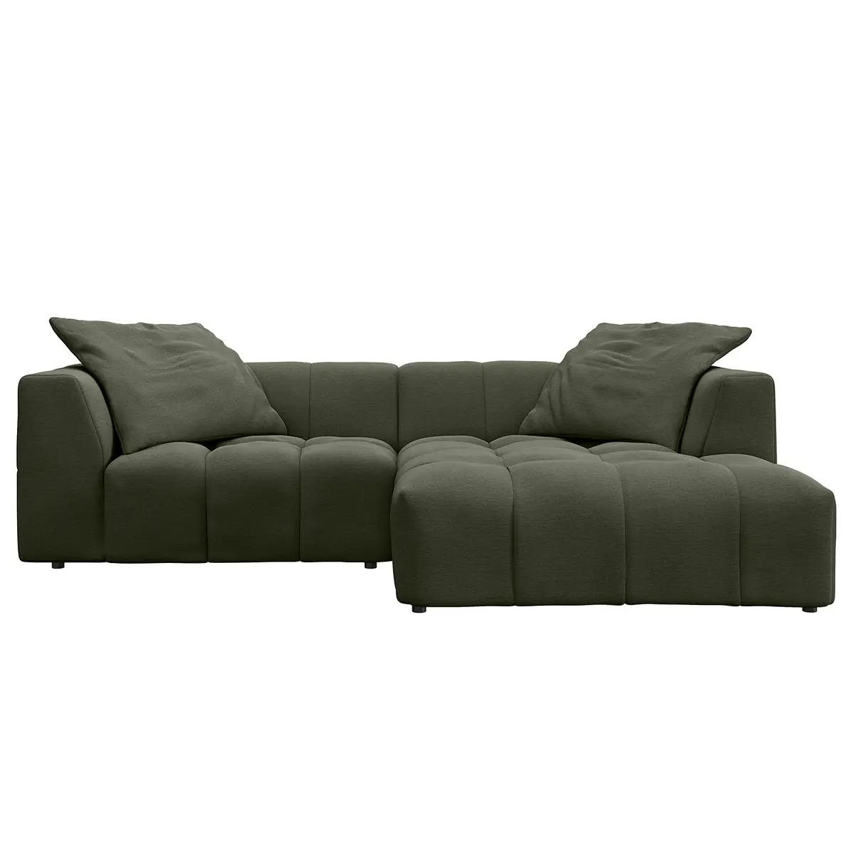 Ecksofa Grün Webstoff Saia | Grün