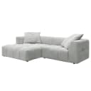 Ecksofa Grau Cordstoff Snor | Grau