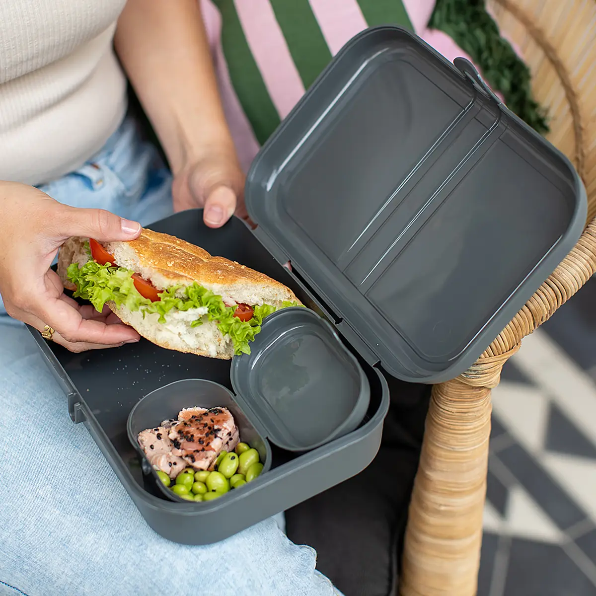 Lunchbox Pascal L | Grau