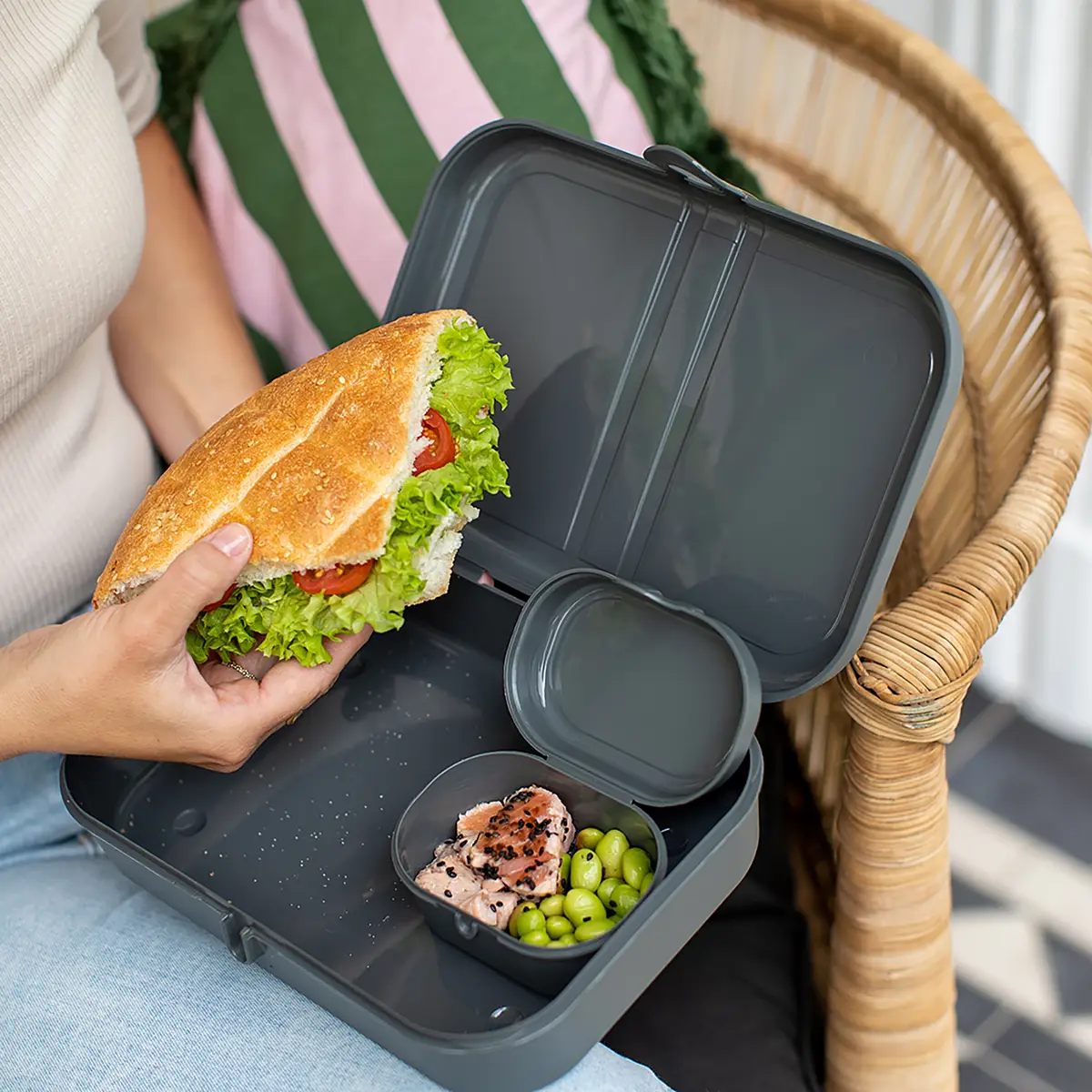 Lunchbox Pascal L | Grau