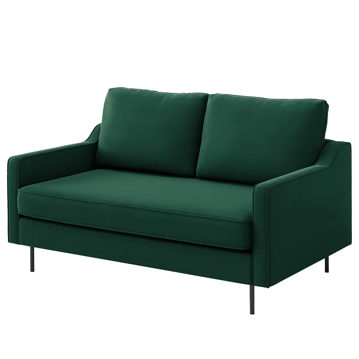 2-Sitzer Sofa Brocheros Grün Samt Ravi | Grün