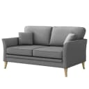 2-Sitzer Sofa Estallo Grau Microfaser | Grau