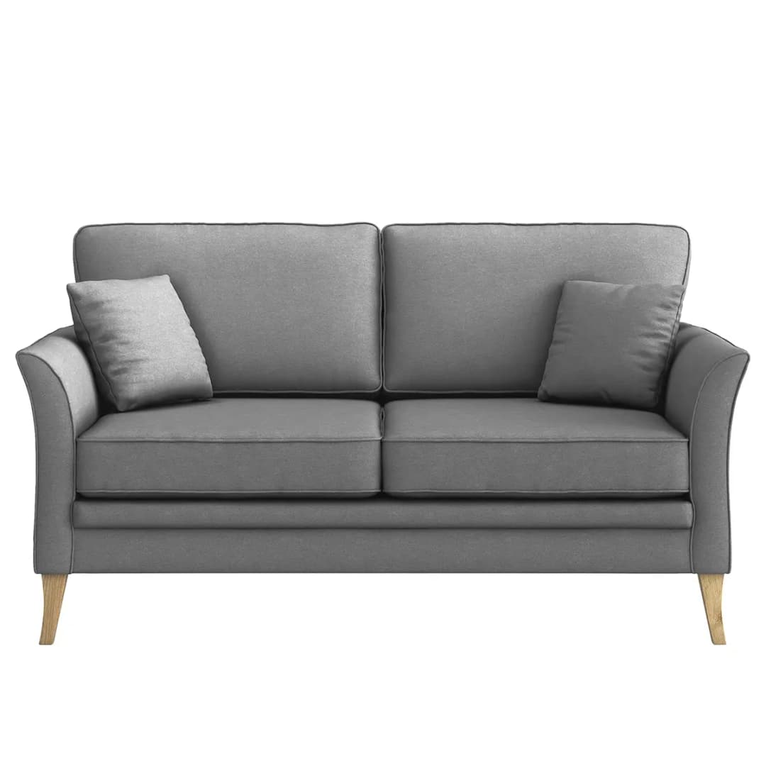 2-Sitzer Sofa Estallo Grau Microfaser | Grau
