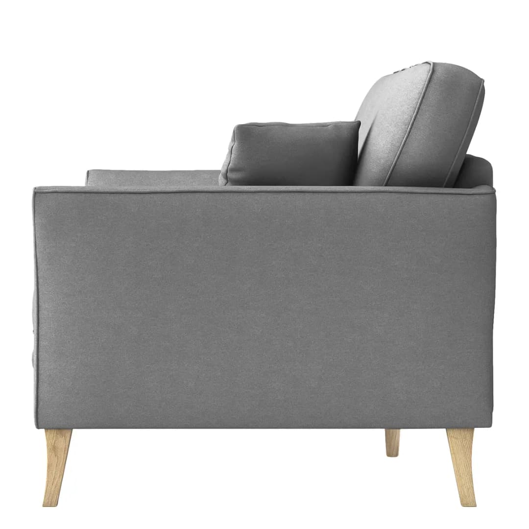 2-Sitzer Sofa Estallo Grau Microfaser | Grau