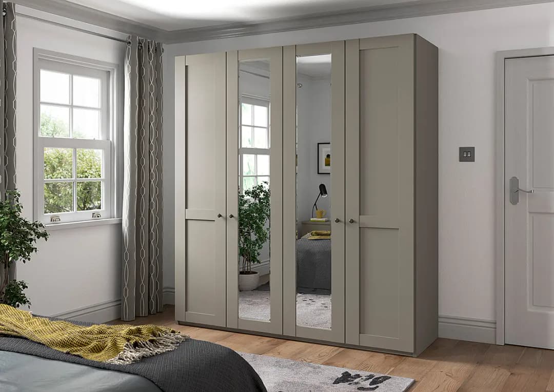 Drehtürenschrank | Grau