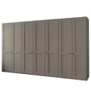 Drehtürenschrank 344cm Grau/Taupe ohne Spiegeltür/-en | Grau
