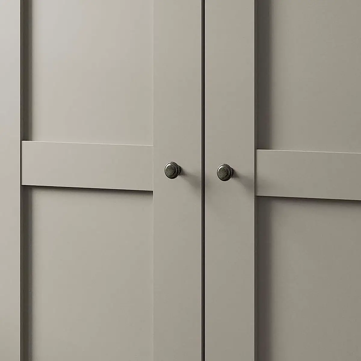 Drehtürenschrank 344cm Grau/Taupe ohne Spiegeltür/-en | Grau