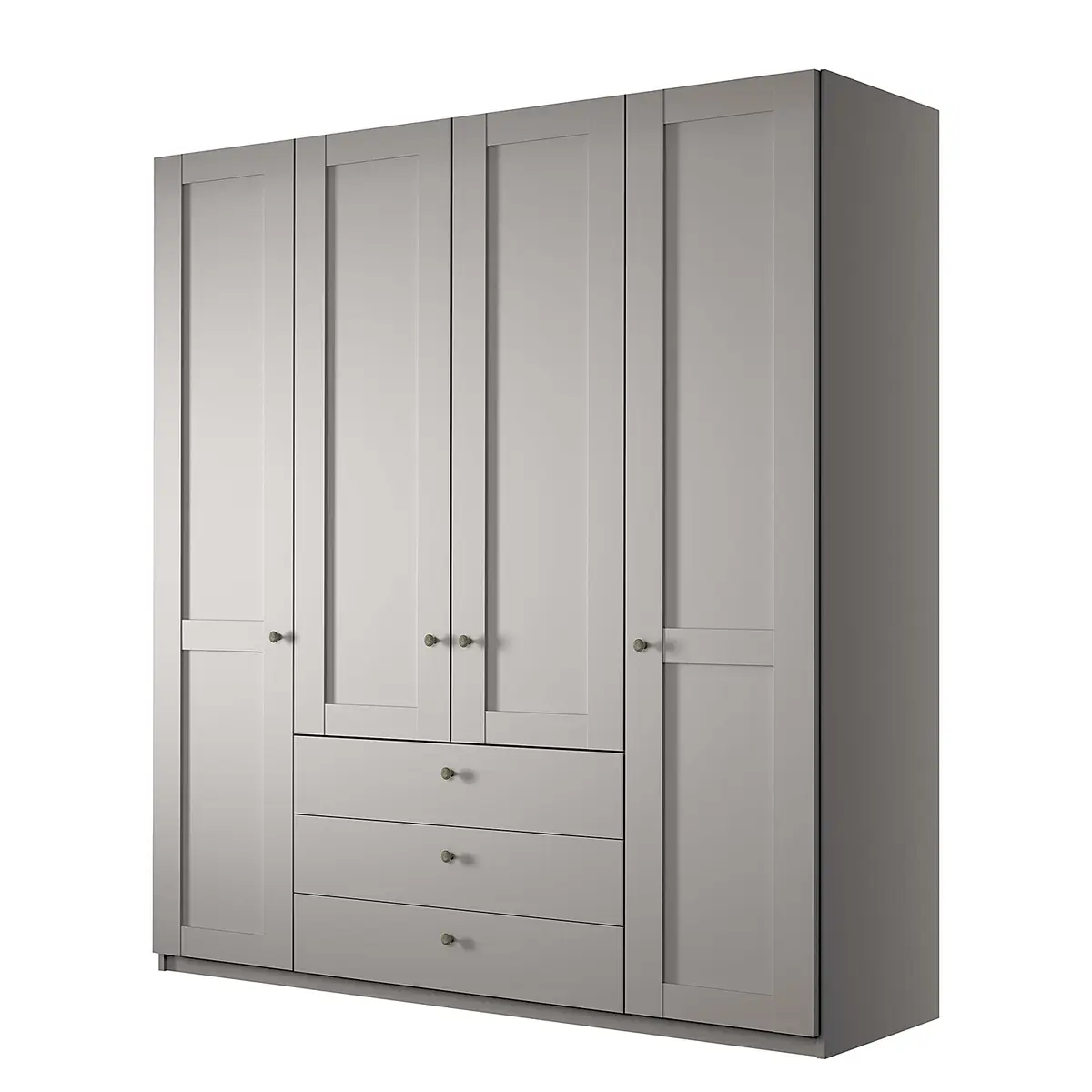 Drehtürenschrank mit Schubladen | Grau