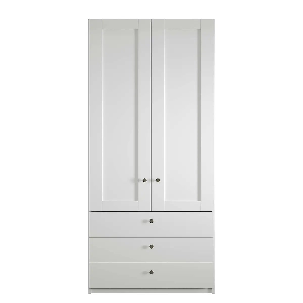 Drehtürenschrank mit Schubladen | Weiß