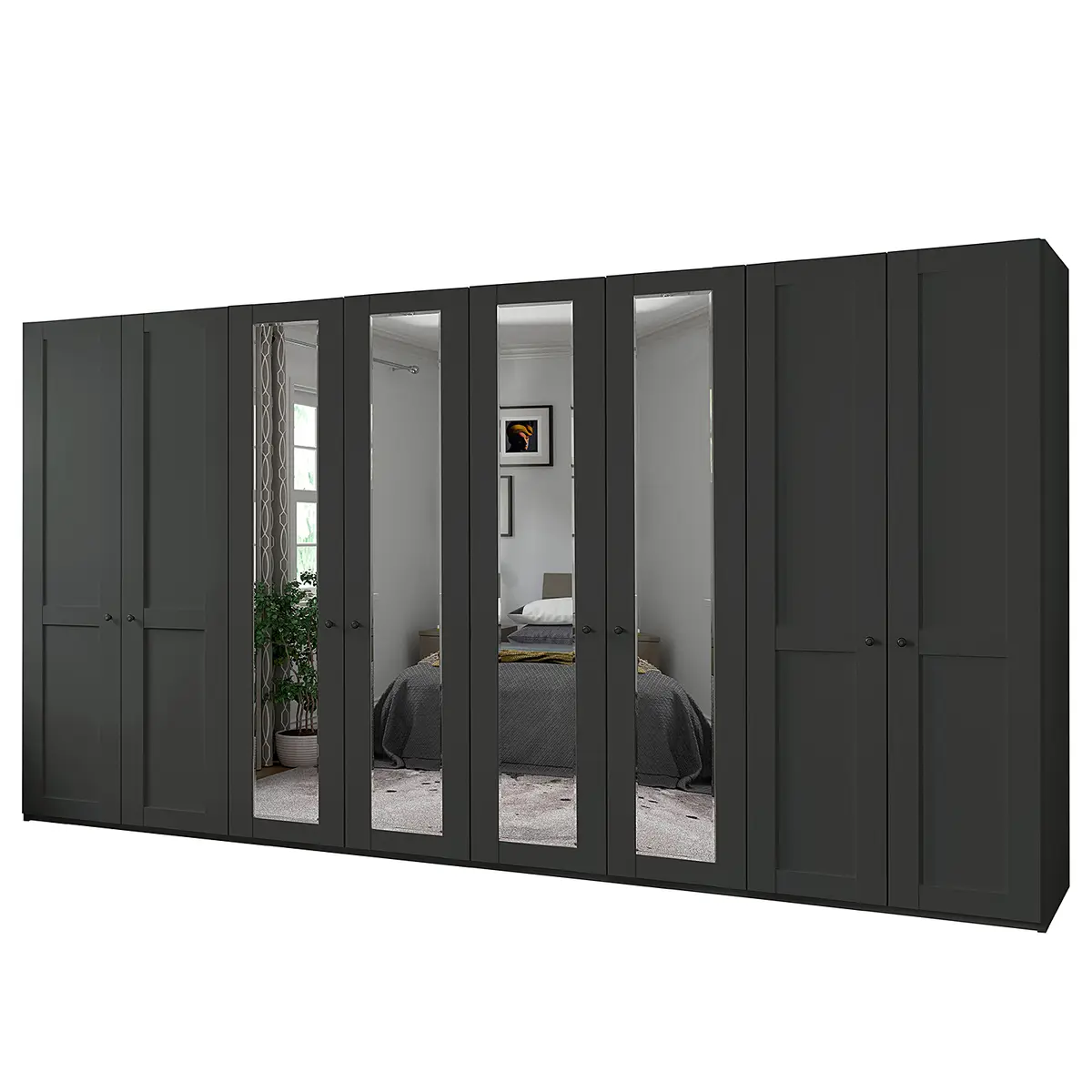 Drehtürenschrank | Schwarz