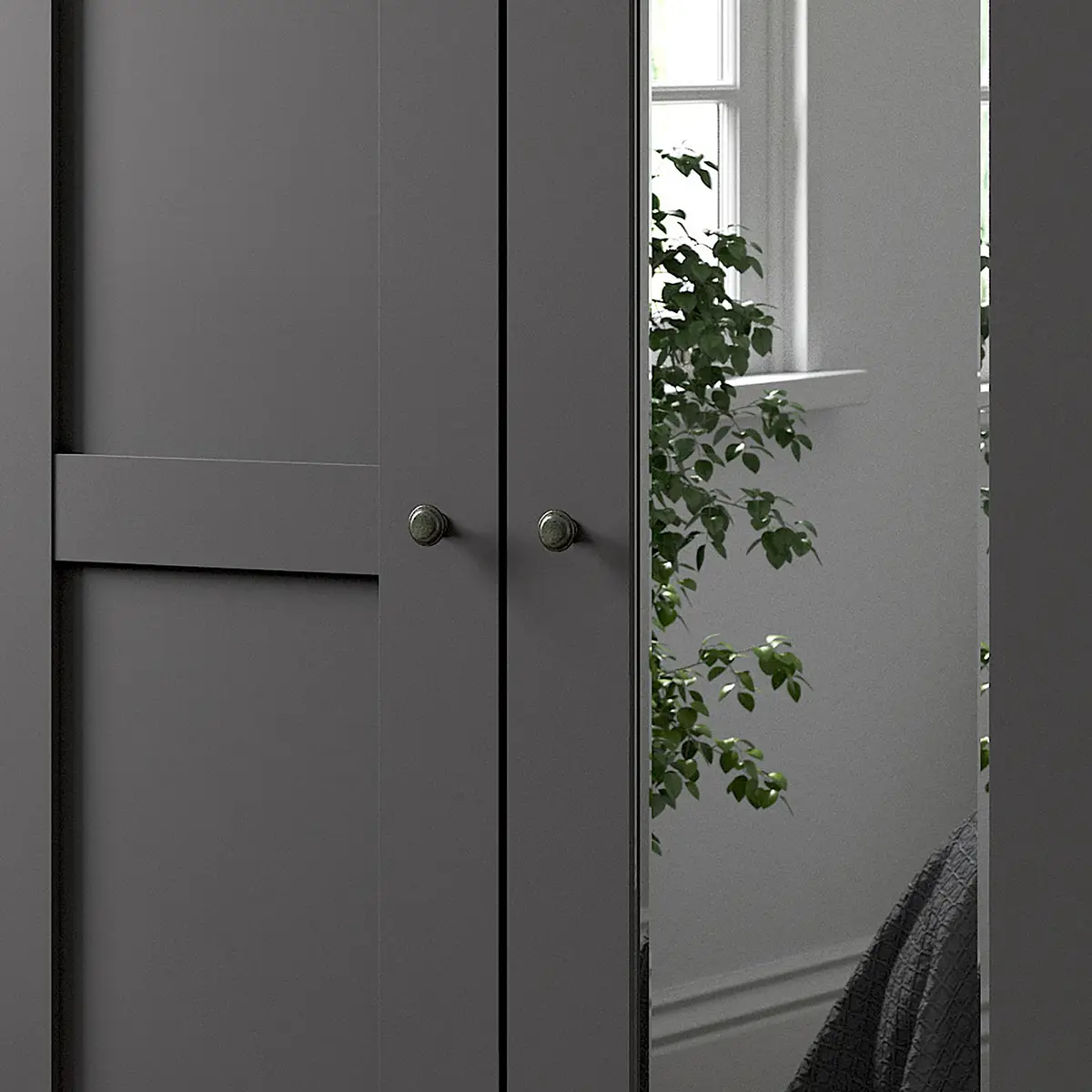 Drehtürenschrank | Schwarz