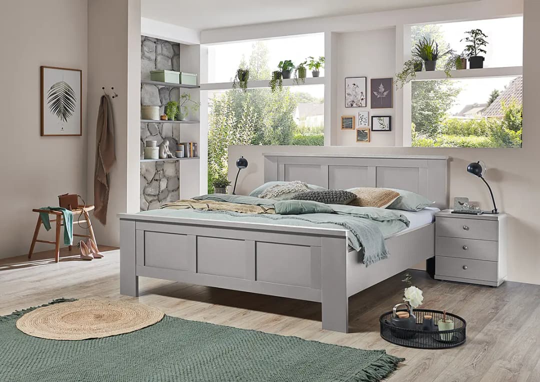 Bettgestell Marlow | Grau