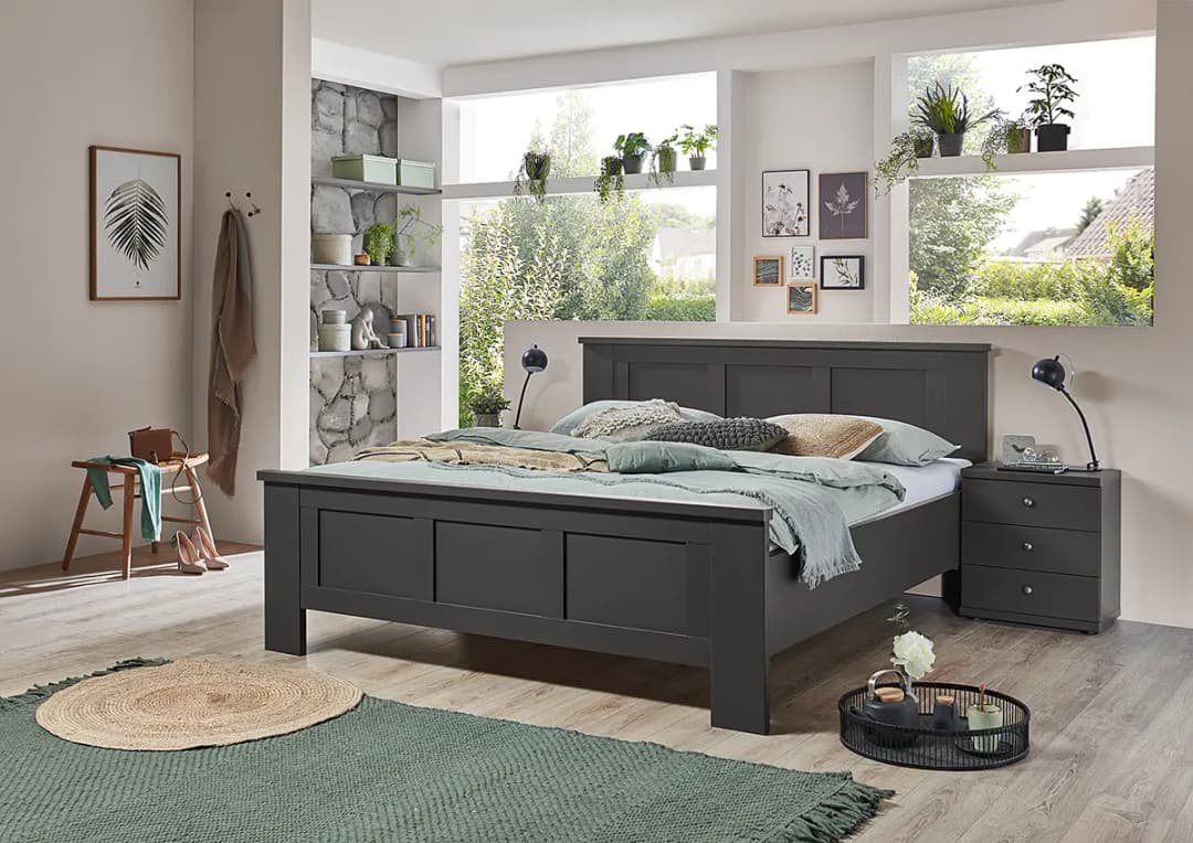 Bettgestell Marlow 180 x 190cm | Grau
