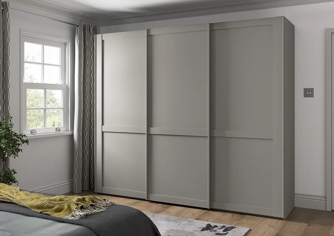 Schwebetürenschrank Marlow | Grau