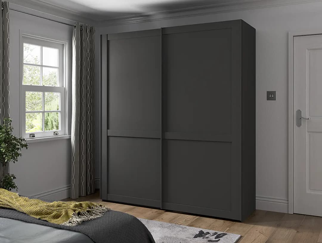 Schwebetürenschrank Marlow | Grau