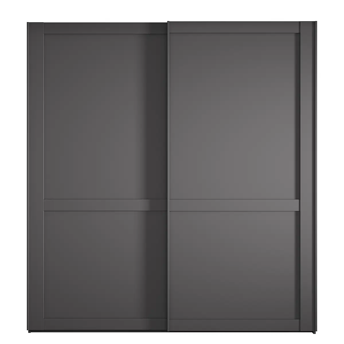 Schwebetürenschrank 197cm Schwarz/Grau/Graphit ohne | Schwarz