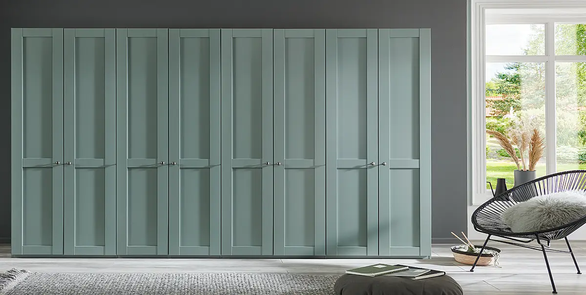 Drehtürenschrank Marlow 393cm Grün | Grün