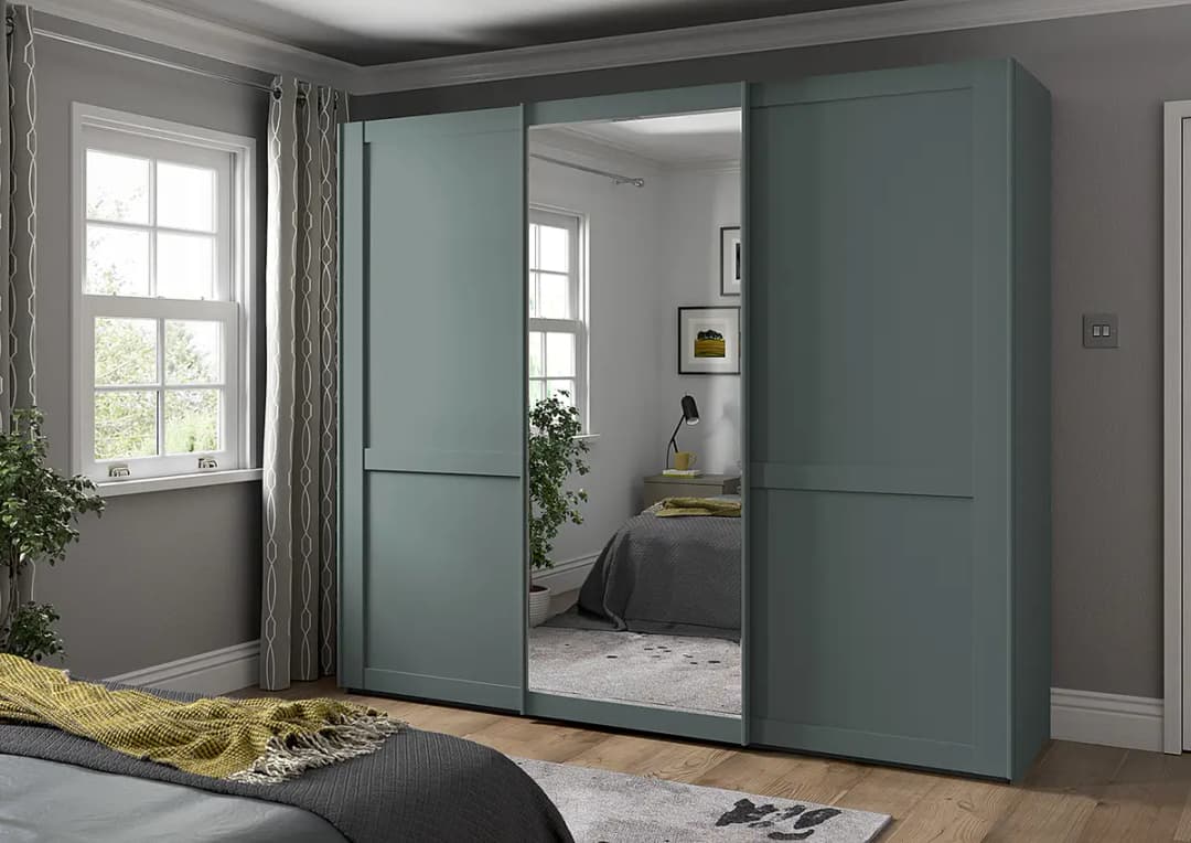 Schwebetürenschrank Marlow | Grün