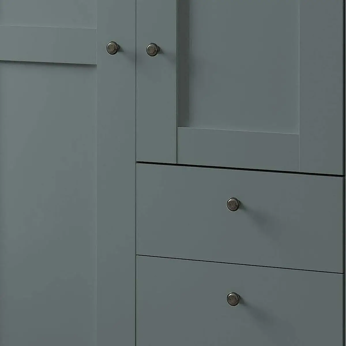 Drehtürenschrank mit Schubladen | Grün