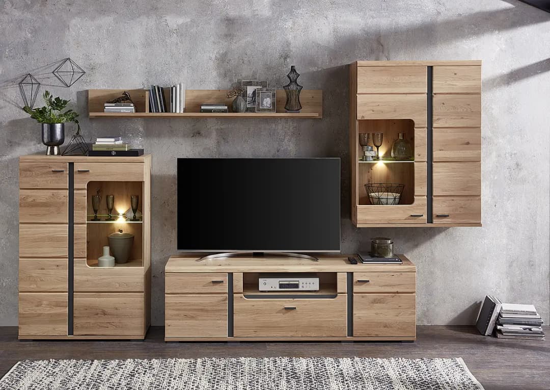 Beleuchtetes Highboard | Braun