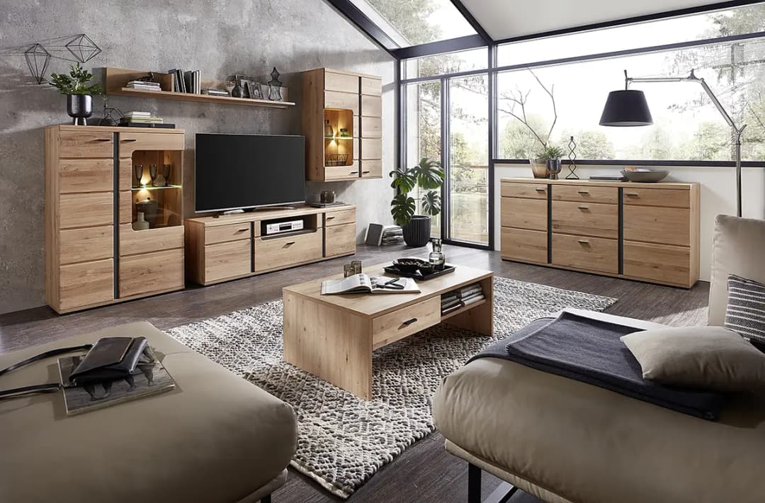 Beleuchtetes Highboard | Braun