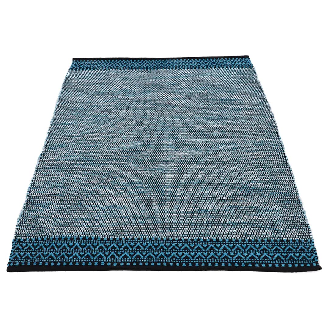 Kurzflorteppich Kelim Mia | Blau