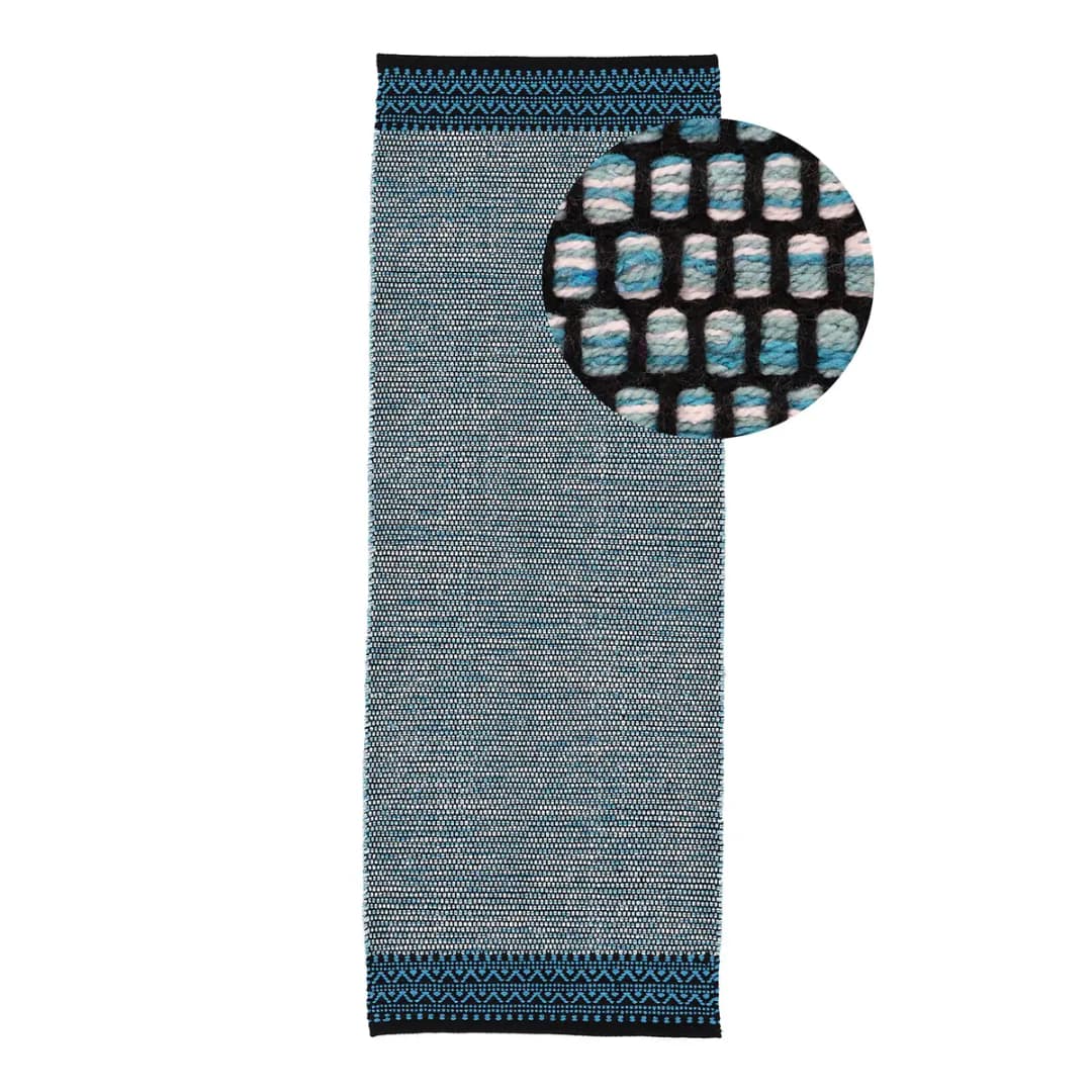 Läufer Kelim Mia | Blau