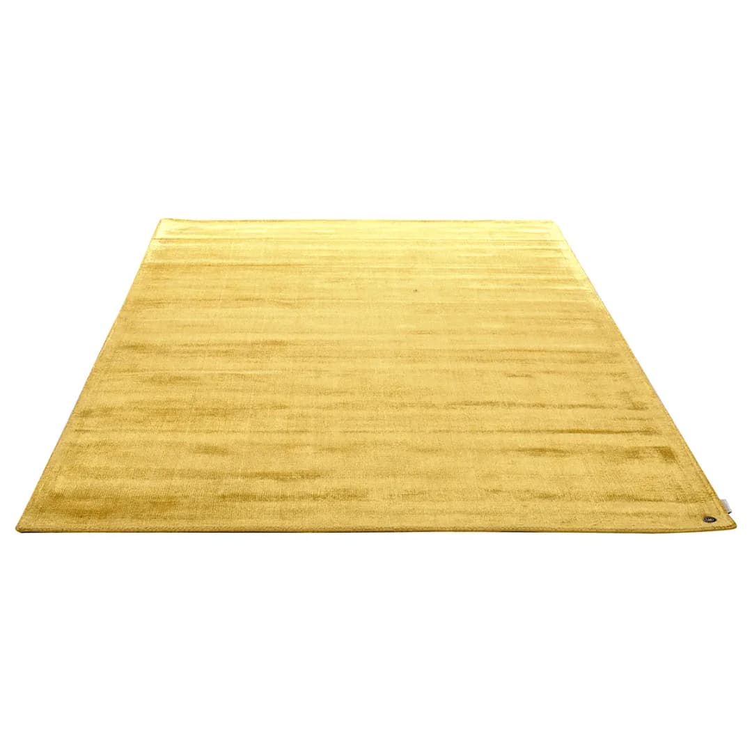 Kurzflorteppich Gold/Goldgelb 250 x 350cm Flachgewebe | Gold