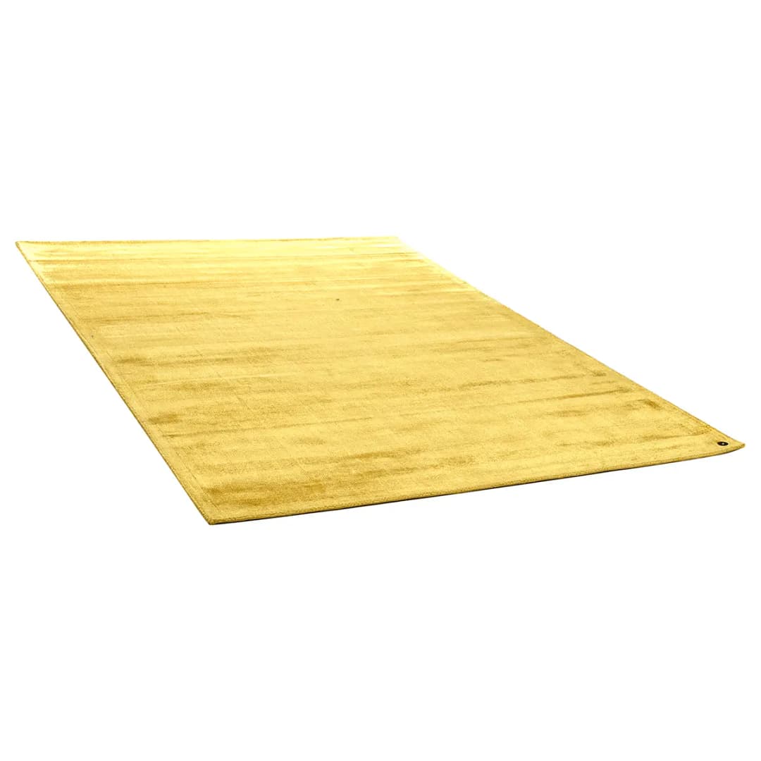 Kurzflorteppich Gold/Goldgelb 250 x 350cm Flachgewebe | Gold