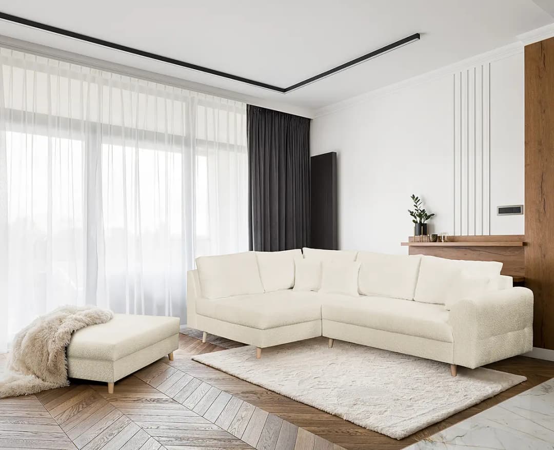 Ecksofa Meyford | Beige