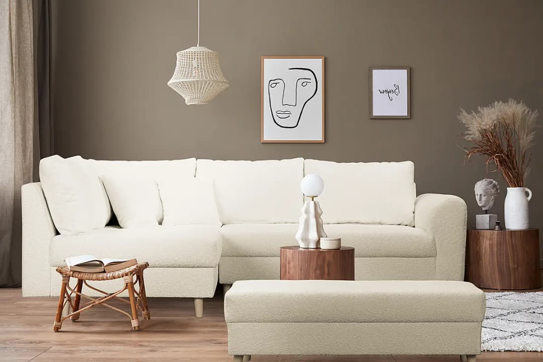 Ecksofa Meyford | Beige