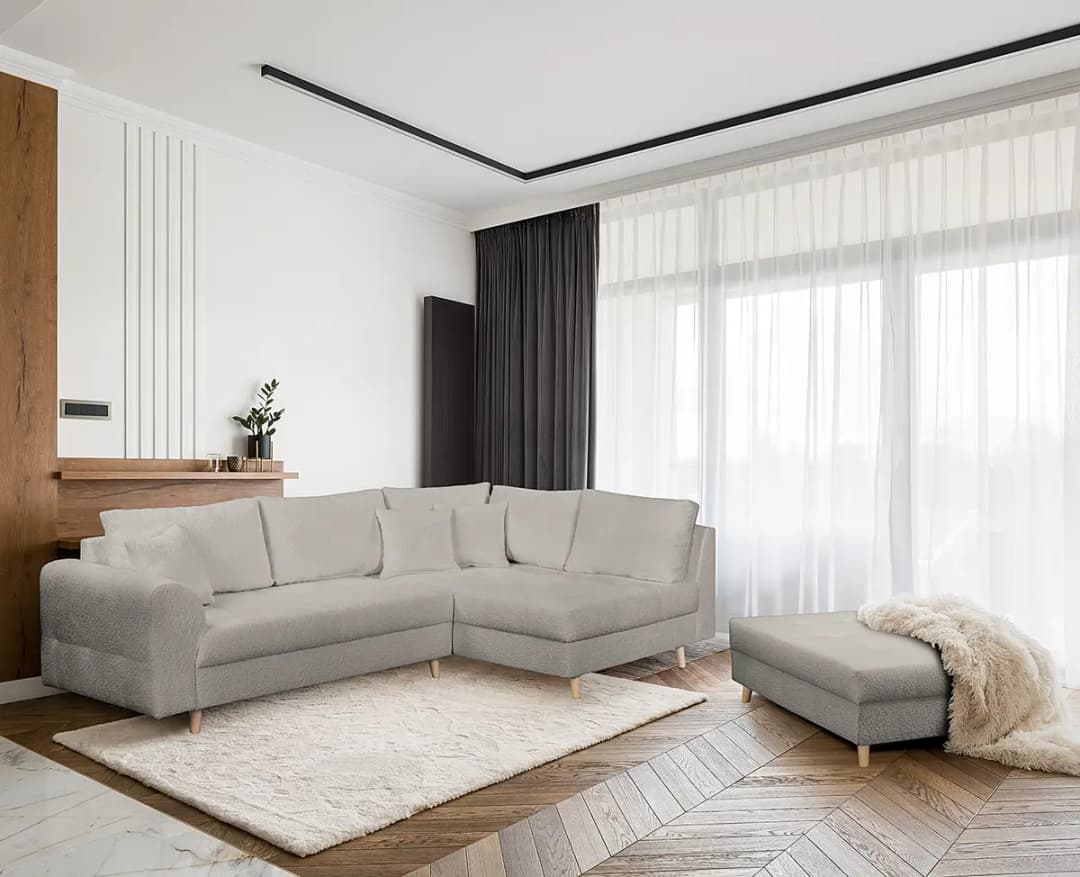 Ecksofa Meyford | Grau