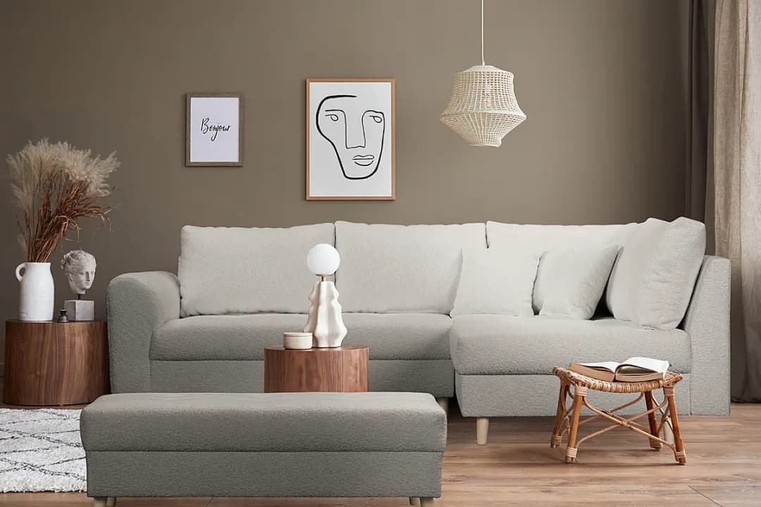Ecksofa Meyford | Grau