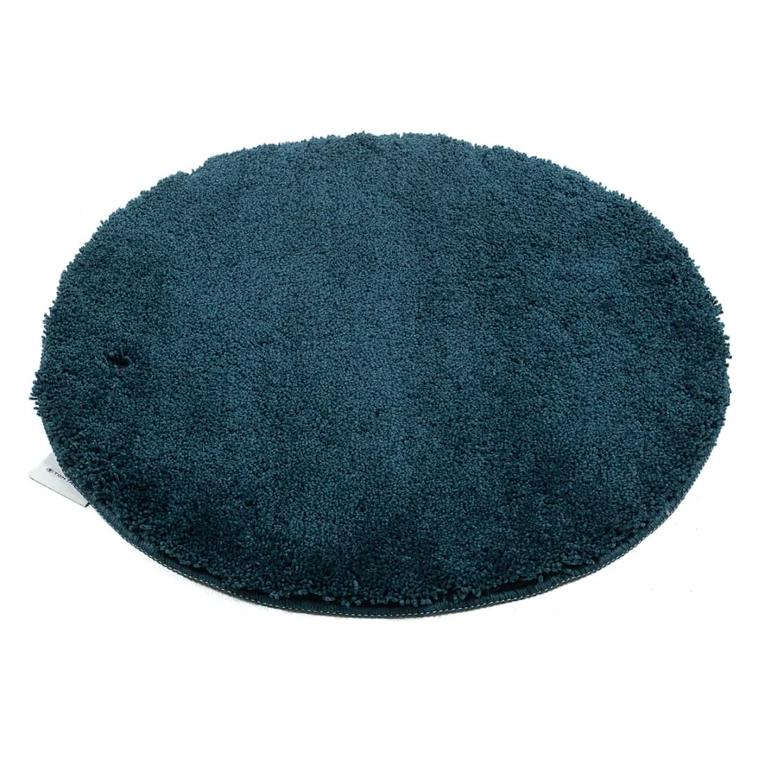 Badvorleger Cozy Bath Uni Rund Ø 60cm Blau/Petrol | Blau