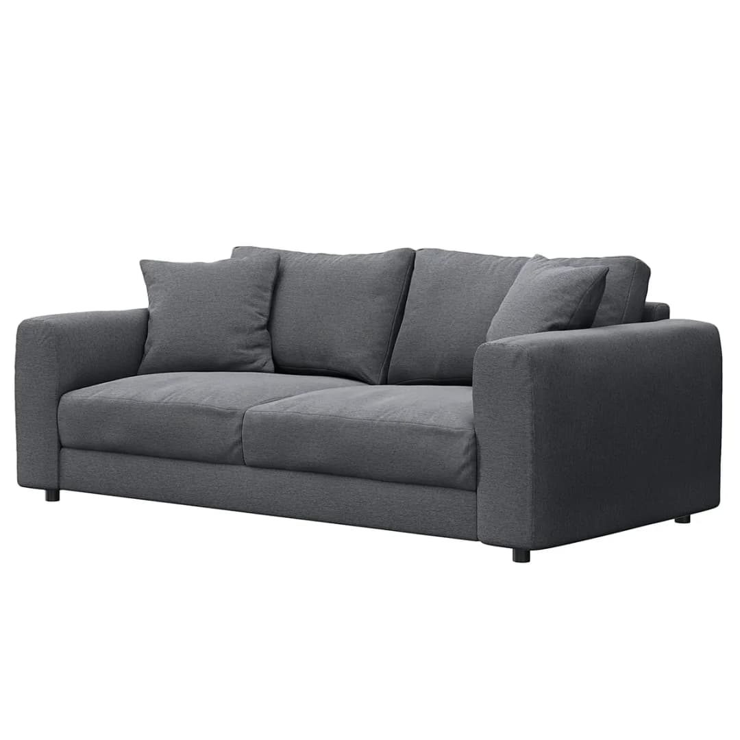 2,5-Sitzer Sofa Grau/Steingrau Webstoff Saia | Grau