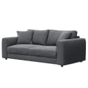 2,5-Sitzer Sofa Grau/Steingrau Webstoff Saia | Grau