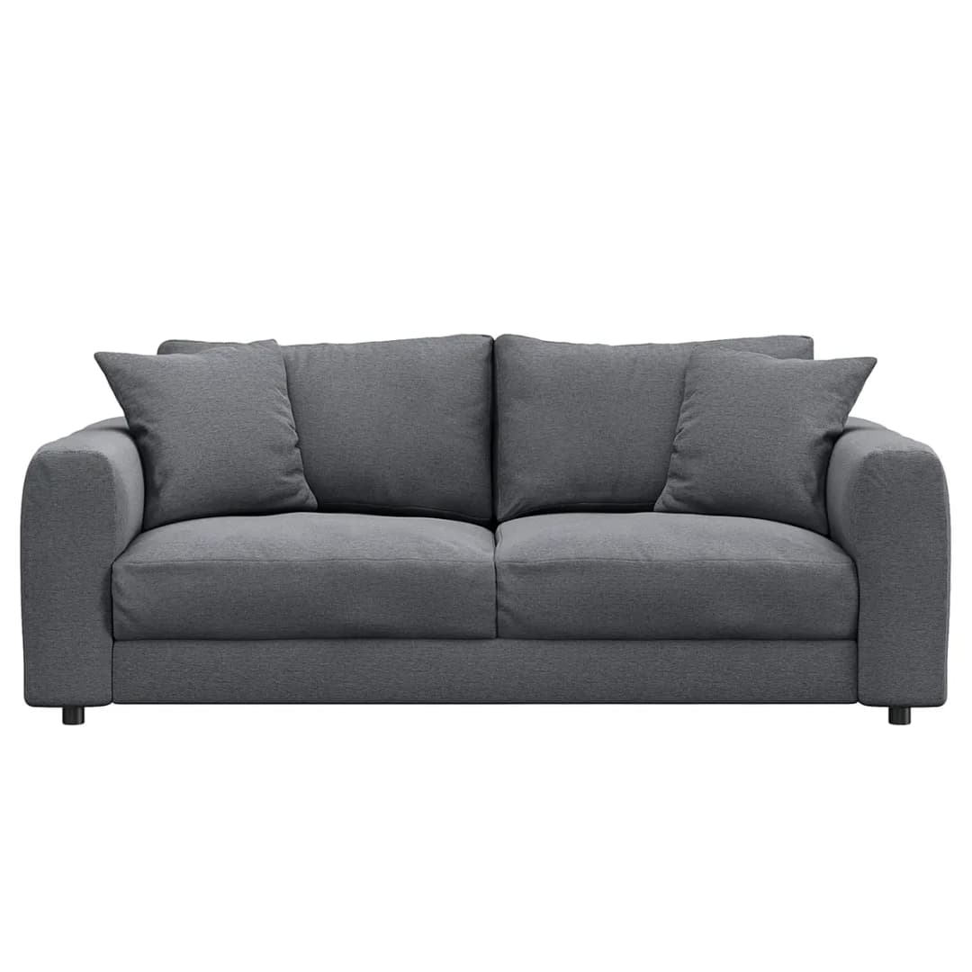 2,5-Sitzer Sofa Grau/Steingrau Webstoff Saia | Grau