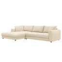 Ecksofa mit Longchair Snor | Beige