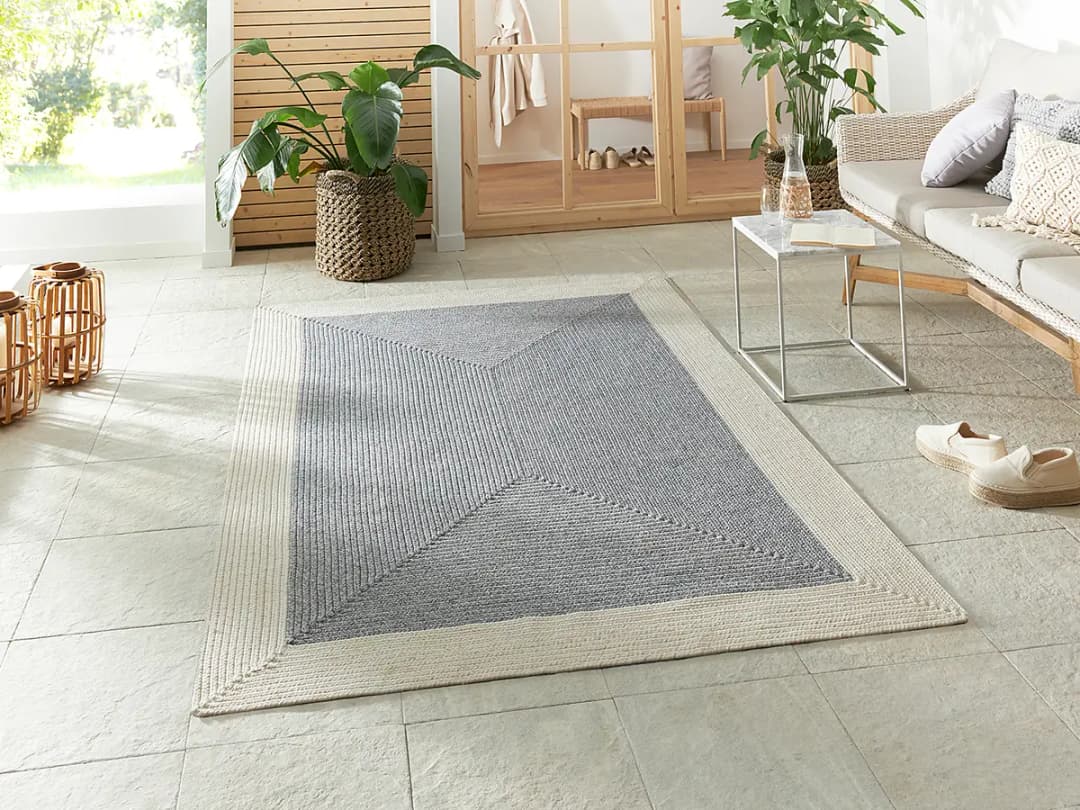 In- & Outdoorteppich Trenzado Typ E Grau/Beige Polypropylen