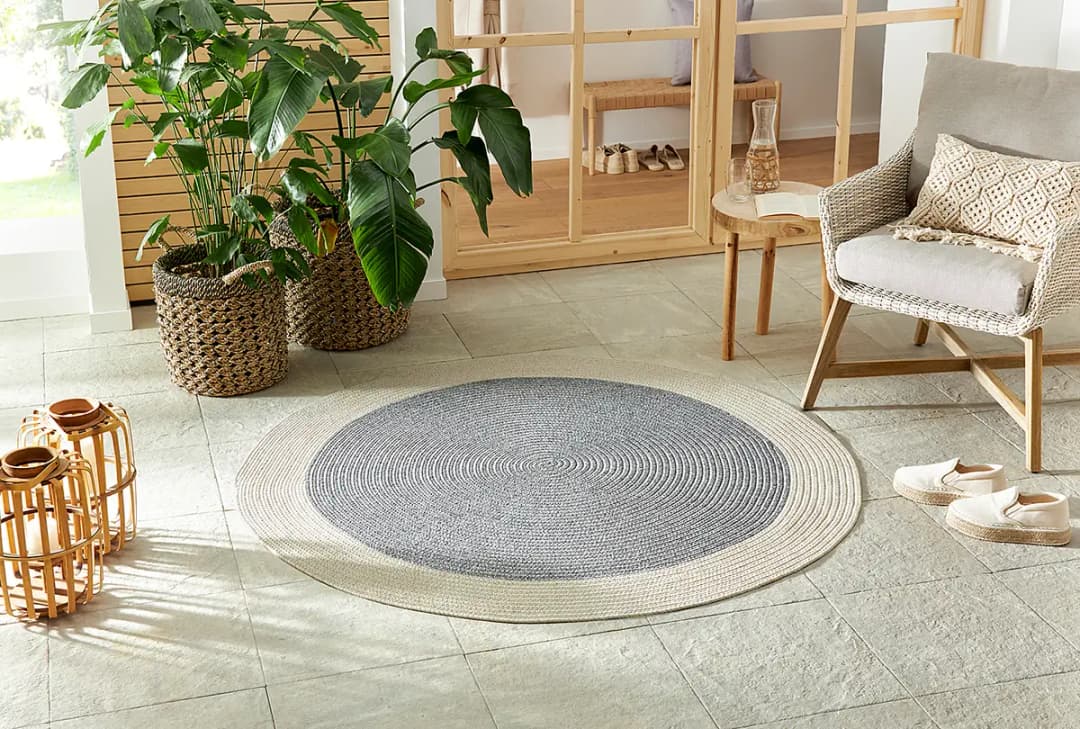 In- & Outdoorteppich Trenzado Typ F Grau/Beige | Mehrfarbig