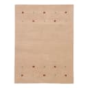 Wollteppich Gabbeh Uni Beige | Beige