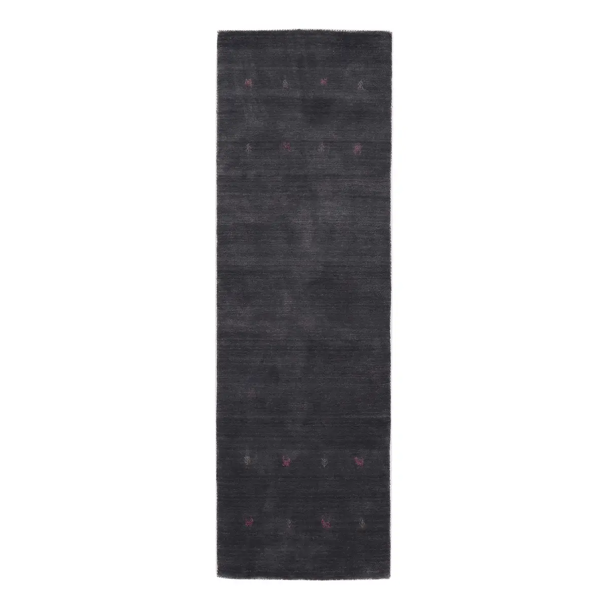 Läufer Gabbeh Uni 80 x 300cm Grau/Grau | Grau